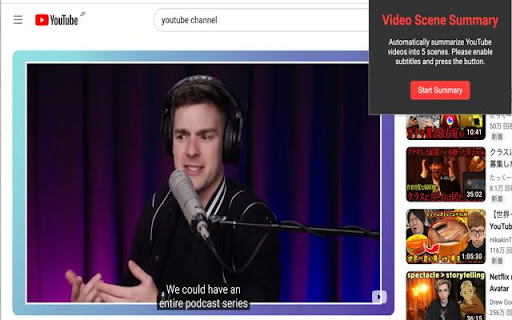 Subtitle Highlights - Chrome Extension Website screenshot