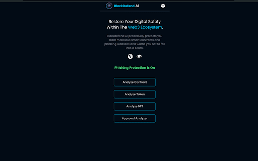 BlockDefend AI - Chrome Extension Website screenshot