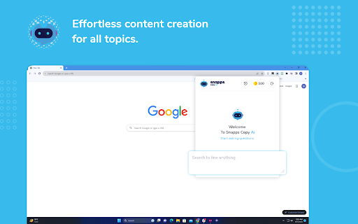 SnappsAI - Chrome Extension Website screenshot