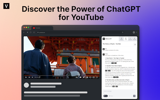 VidvizGPT - Chrome Extension Website screenshot