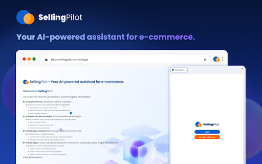 SellingPilot - Chrome Extension Website screenshot