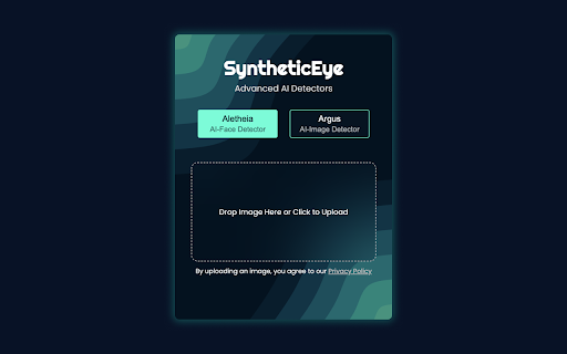 SyntheticEye - Chrome Extension Website screenshot