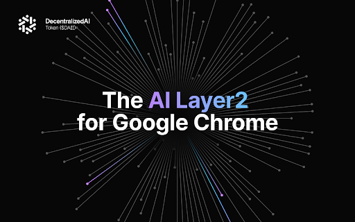 DecentralizedAI - Chrome Extension Website screenshot