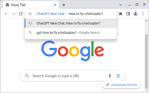 ChatGPT - Chrome Extension Website screenshot