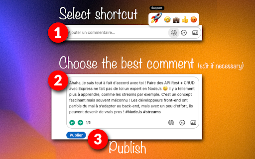 Easy Comments-GPT - Chrome Extension Website screenshot