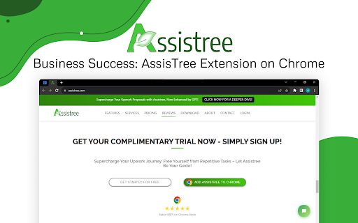 Assistree AI - Chrome Extension Website screenshot