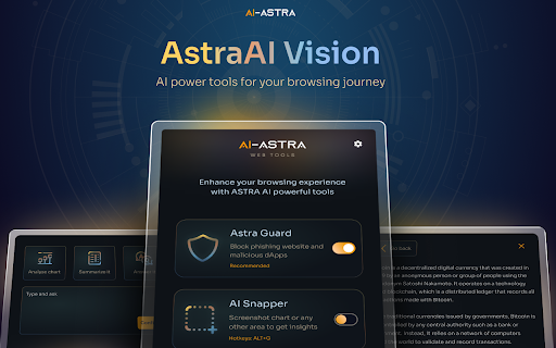 AstraAI Vision - Chrome Extension Website screenshot