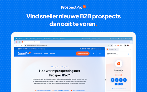 ProspectPro - Chrome Extension Website screenshot