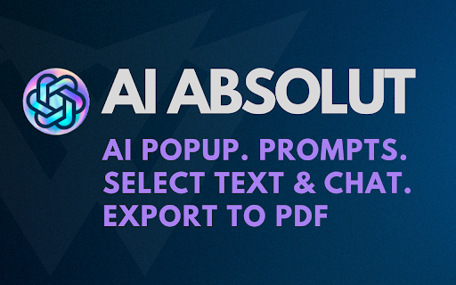 AI ABSOLUT - Chrome Extension Website screenshot