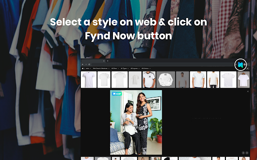 Fynd Now - Chrome Extension Website screenshot