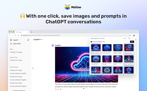 Mellow - Chrome Extension Website screenshot