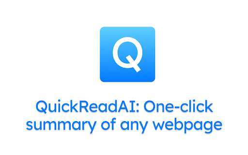 QuickRead AI - Chrome Extension Website screenshot