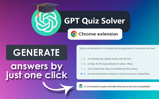 Moodle GPT Quiz Solver - Chrome Extension Website screenshot