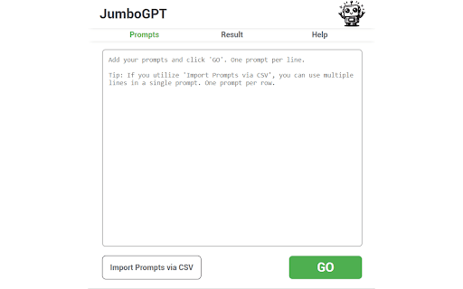 JumboGPT - Chrome Extension Website screenshot