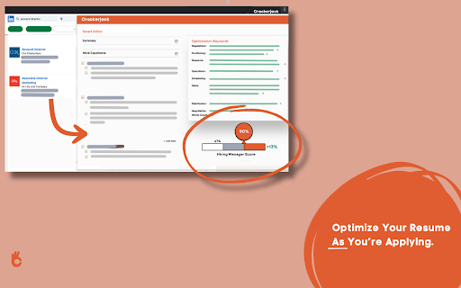 Crackerjack Resume Scanner - Chrome Extension Website screenshot