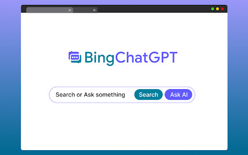 Bing ChatGPT - Chrome Extension Website screenshot