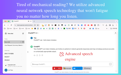 ChatGPT Voice Master - Chrome Extension Website screenshot