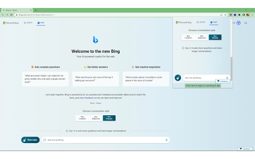 Bing AI Anywhere - GPT 4 - Chrome Extension Website screenshot