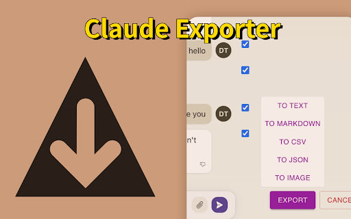 Claude Exporter - Chrome Extension Website screenshot