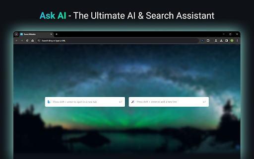 Ask AI - Chrome Extension Website screenshot