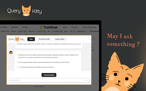 Query Kitty - Chrome Extension Website screenshot