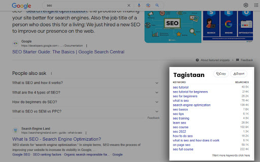 Tagistaan - Chrome Extension Website screenshot