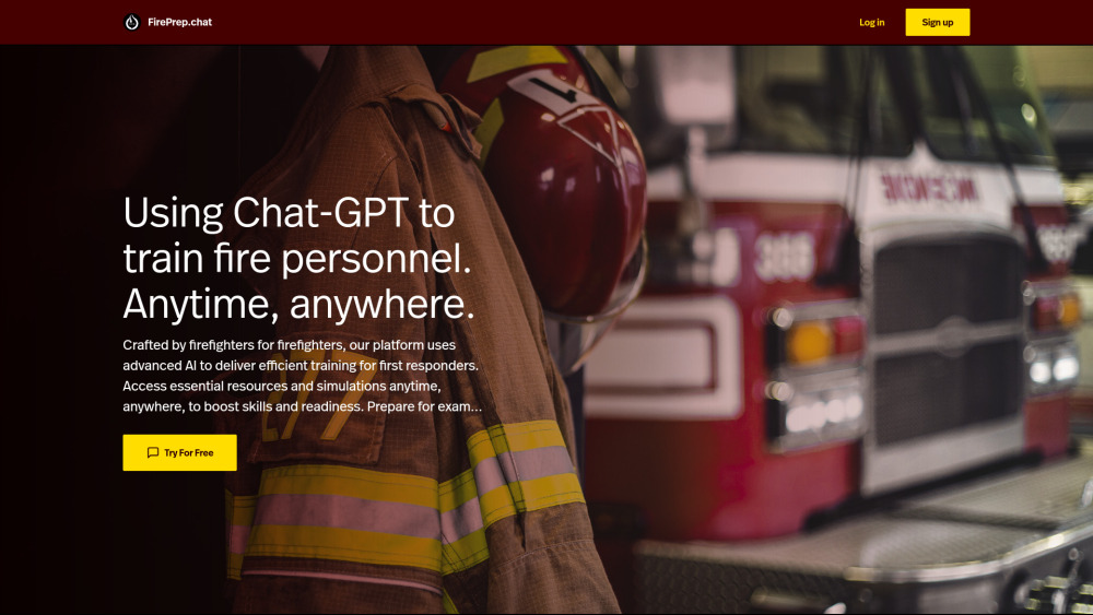 FirePrep.chat Website screenshot