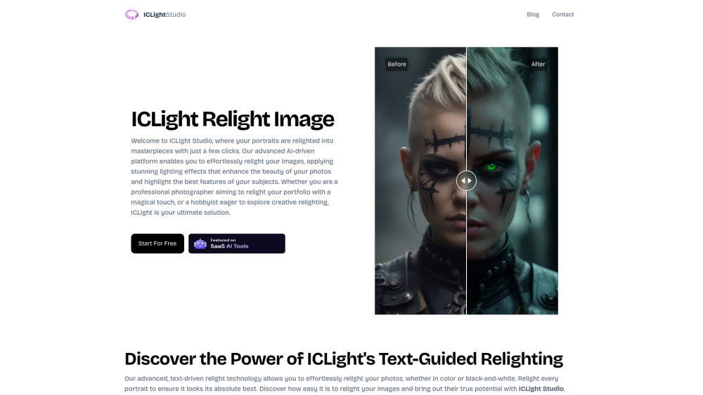 ICLight Studio Website screenshot