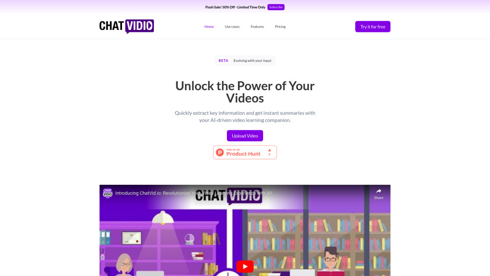 ChatVid.io Website screenshot