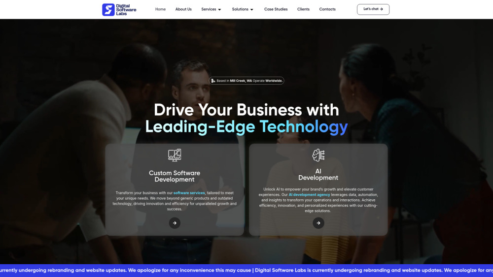 Digital Software Labs Website screenshot