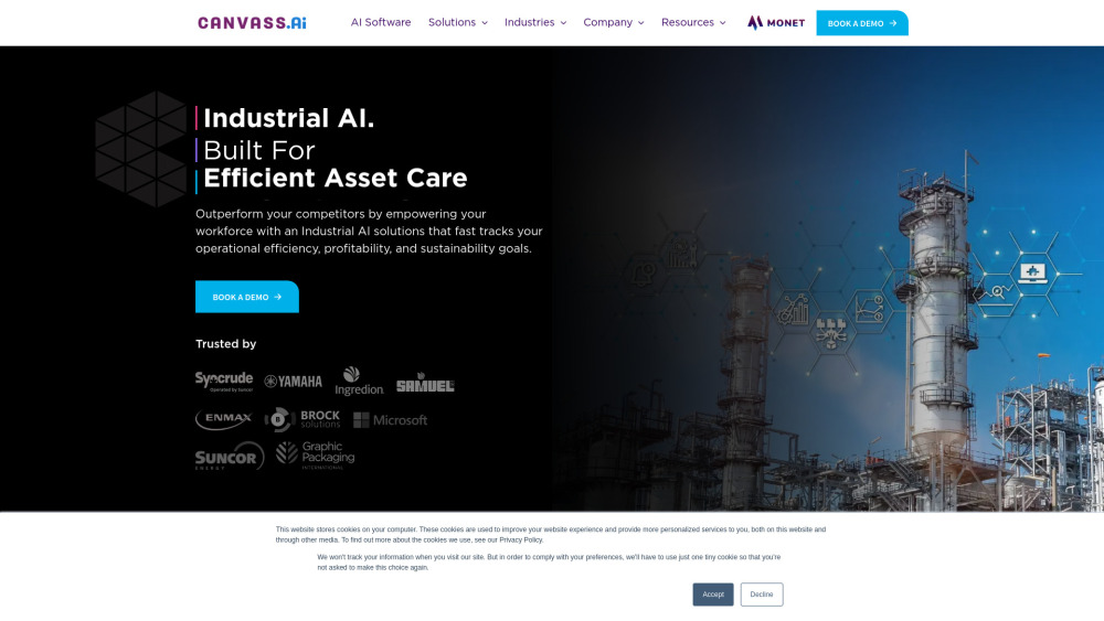 Canvass AI Website screenshot