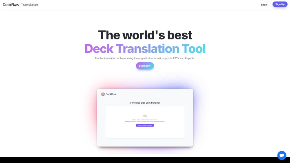 DeckFlow Website screenshot