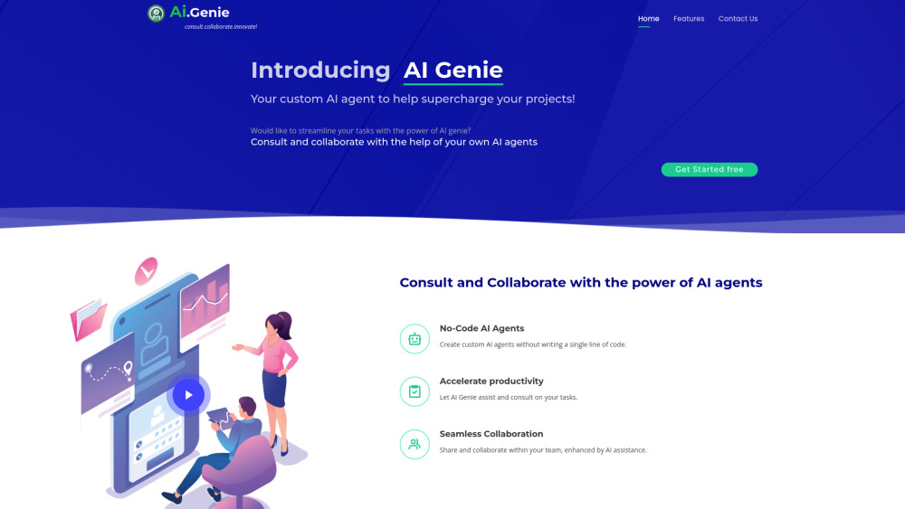 Ai.Genie Website screenshot