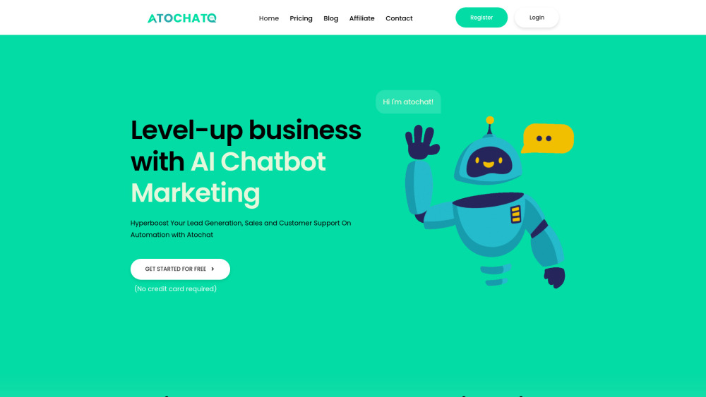 Atochat Website screenshot