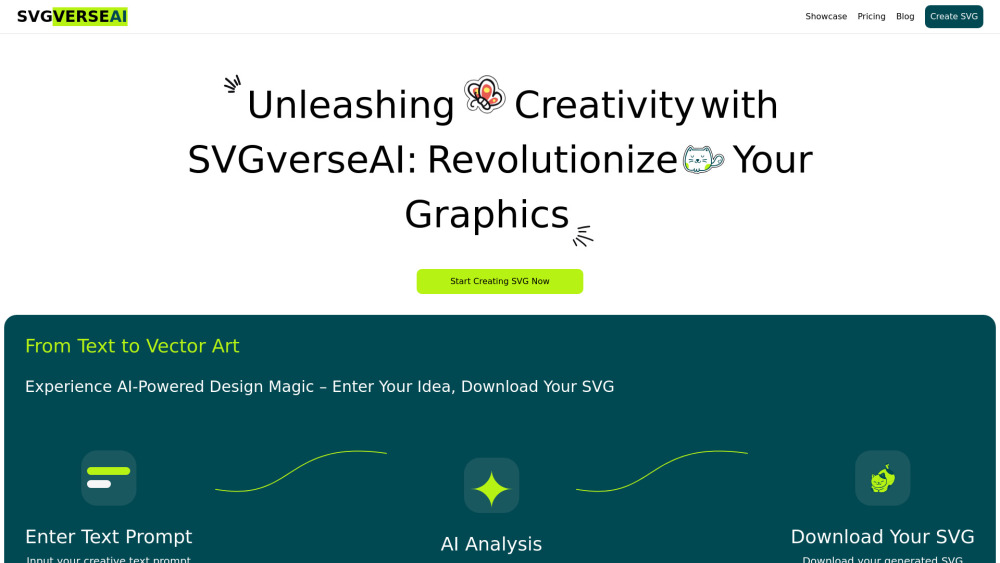 SVGverseAI Website screenshot