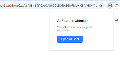 AI Feature Checker - Chrome Extension Website screenshot