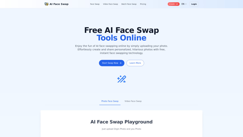 AIFaceSwap.ai Website screenshot