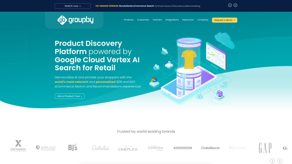 GroupBy Website screenshot