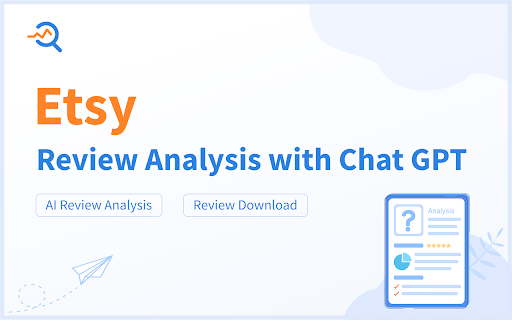 Etsy AI Review Analysis & Download Tool - Chrome Extension Website screenshot