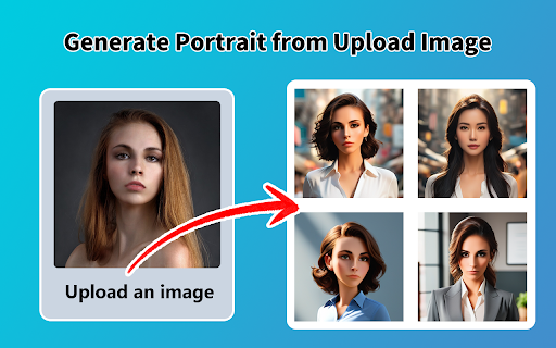 AI Portrait Generator - Chrome Extension Website screenshot