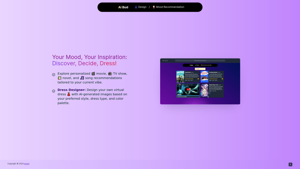 AiBud Website screenshot