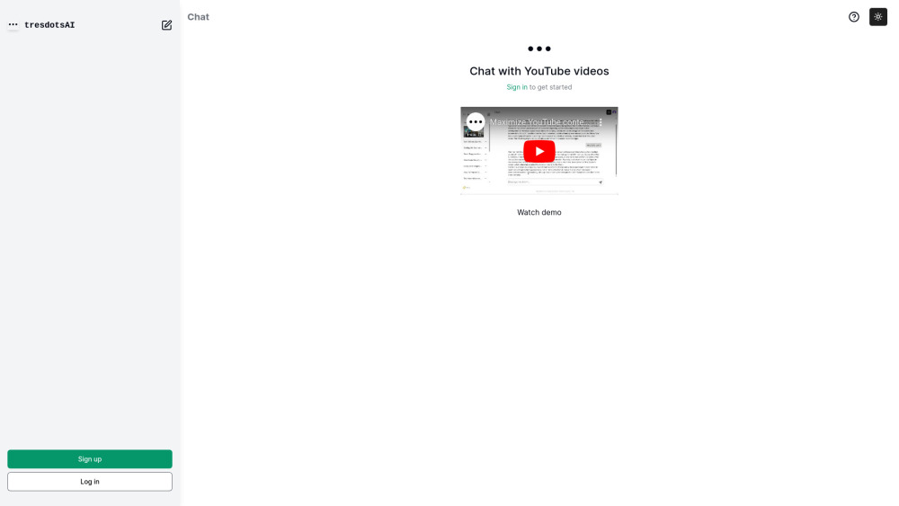 tresdotsAI Website screenshot