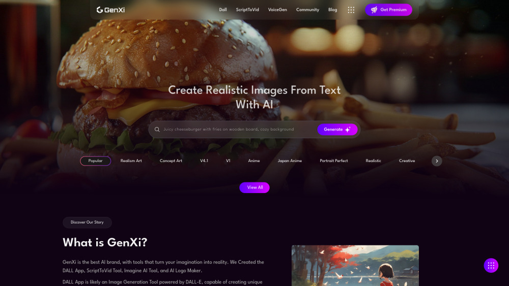 GenXi Website screenshot