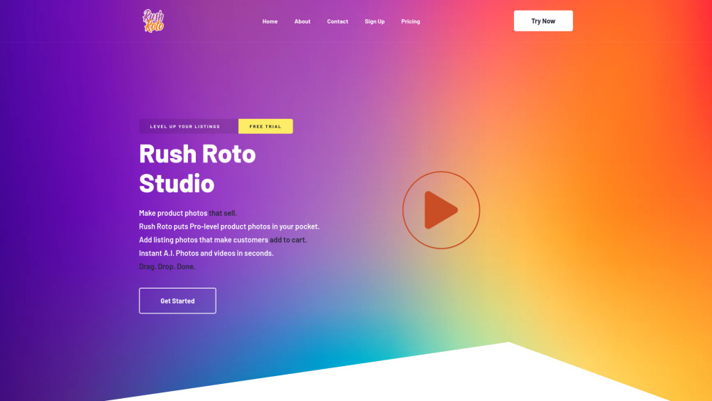 Rush Roto Studio Website screenshot