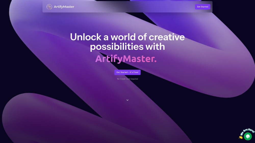 ArtifyMaster Website screenshot