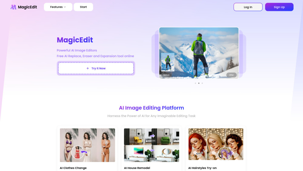 MagicEdit Website screenshot