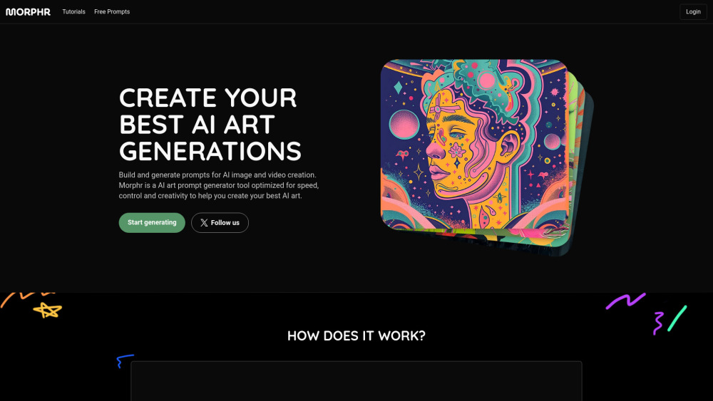 Morphr Website screenshot