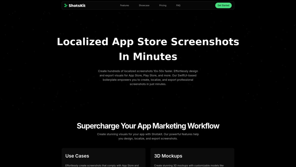 ShotsKit Website screenshot