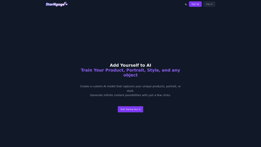 StarNgage AI Website screenshot