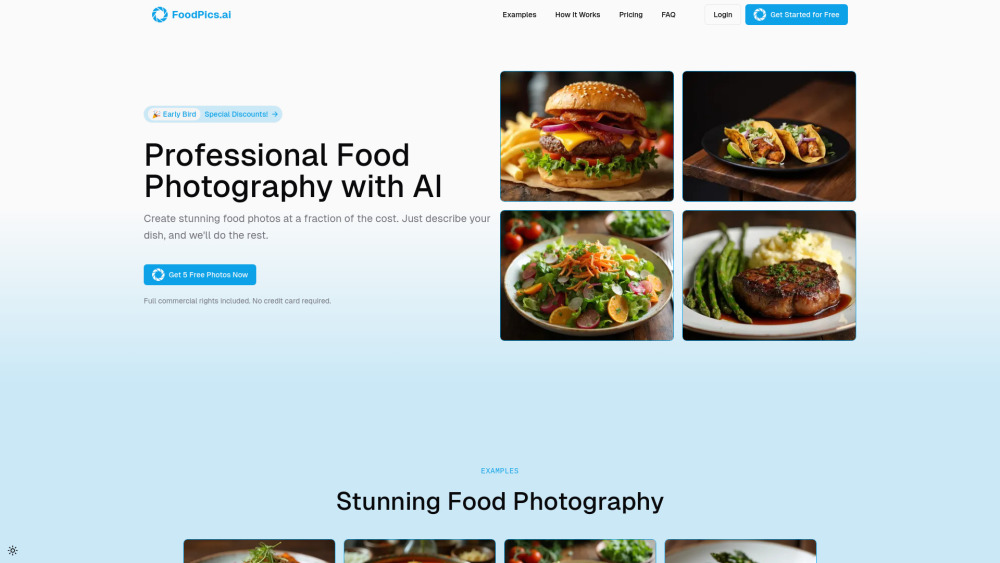 FoodPics.ai Website screenshot